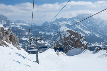 seggiovia sulle Dolomiti