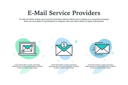E Mail Service Providers Icon Concept
