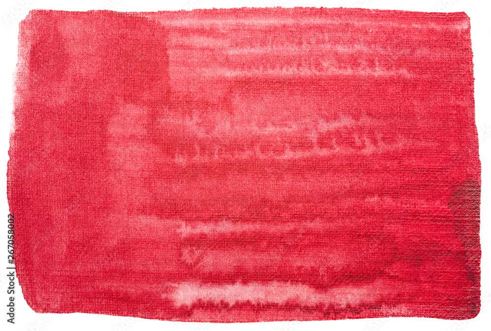 Poster rectangle frame filled watercolor with paint for design red with iridescent paint wet technology spi