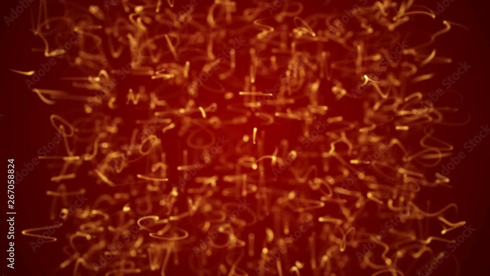 Poster 3d falling fire particles, effect of flame, computer generated background, 3d rendering backdrop