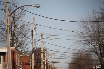 electric pole and wires