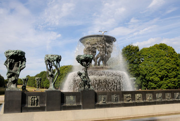 Springbrunnen im  Vigelandpark