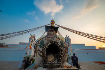big stupa in Kathmandu, Nepal. November 11, 2018