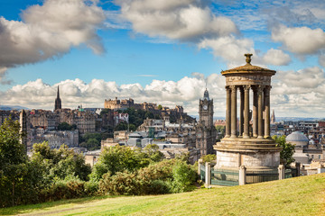 Edinburgh from Calton Hill in early Autumn, Scotland, UK
