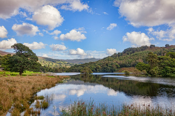 Fototapeta na wymiar Rydal Water, Lake District National Park, Cumbria, England, UK