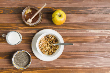 Obraz na płótnie Canvas Breakfast with cereals