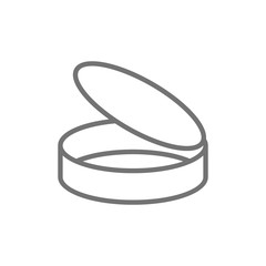 Open tin can line icon.