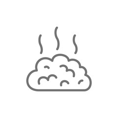 Shit, poop with bad smell line icon.