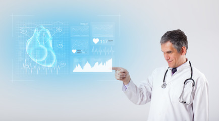 Experienced cardiologist presenting the test results
