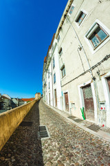 on an ancient street in Coimbra, Portugal in a sunny day