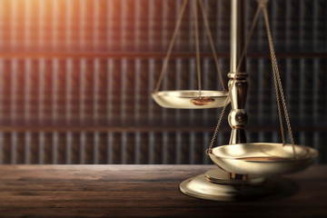 Judge's gavel on wooden background, top view. The concept of justice, punishment, judge, corrupt...
