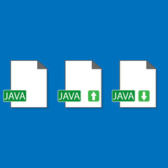 JAVA file format, extension color flat icon. Vector illustration