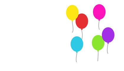 Bunte Luftballons mit Textfreiraum