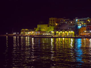 Old town and port of Chania city - Crete, Greece