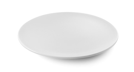 white plate isolated on white background
