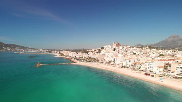 Aerial view of the coastal city of Altea, in Spain