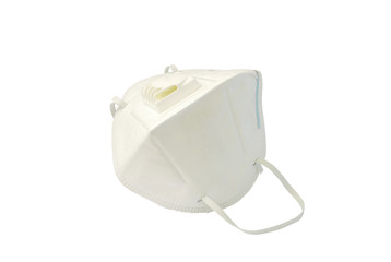 Dust mask size PM 2.5 on white background.(with Clipping Path).