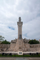 Fototapeta na wymiar Plaza de España de Cádiz, Monumento a la Constitución de 1812