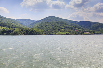 View of Danube river nature landscape