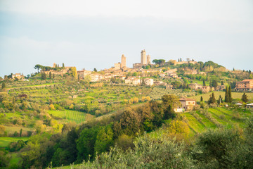 Fototapeta na wymiar Tuscany, Italy. San Gimignano skyline