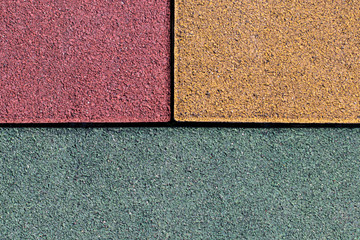 Fototapeta premium Asphalt texture background yellow, red and green sectors