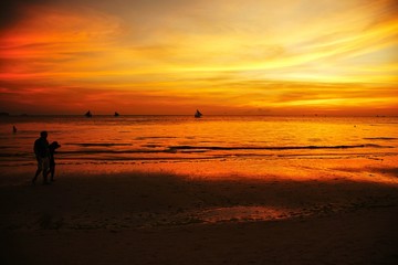 Fototapeta na wymiar Boracay Sunset