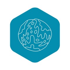 Little planet icon. Outline illustration of little planet vector icon for web