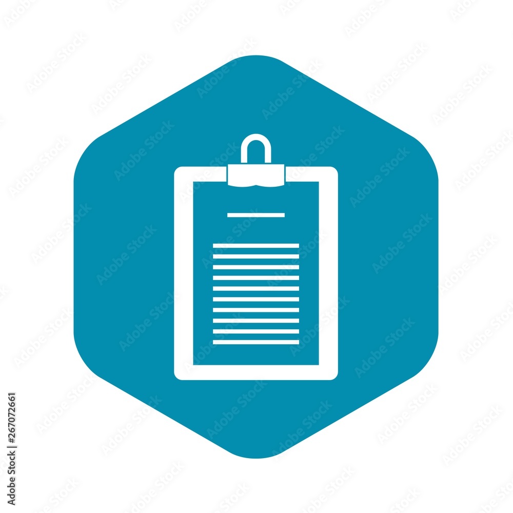 Poster clipboard with checklist icon. simple illustration of clipboard with checklist vector icon for web