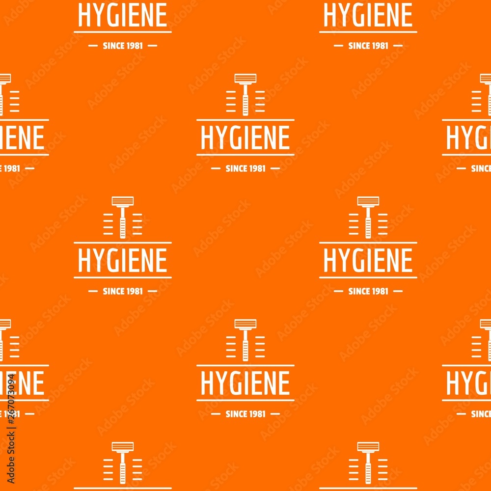 Poster hygiene face pattern vector orange for any web design best
