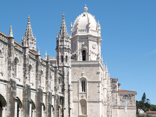 Fototapeta na wymiar Mosteiro dos Jeronimos, monastery in Belem in Lisbon