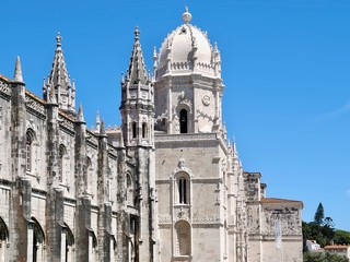 Fototapeta premium Mosteiro dos Jeronimos, monastery in Belem in Lisbon