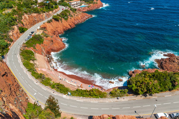 Rocky coastline near Theoule-sur-Mer