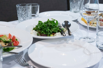 Restaurant table setting