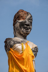 Ancient Buddha Statues In Ayutthaya.
