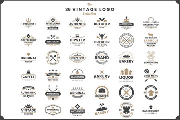 Vintage Retro Vector Logo for banner
