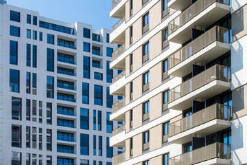 Fototapeta premium Zwei Hochhäuser in Frankfurt
