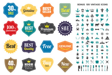 Vintage Retro Vector Logo for banner, poster, flyer