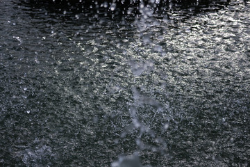 Fountain Water Background Closeup at Schwarzenbergplatz In Vienna, Austria