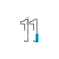 11 Year Anniversary Celebration Vector Template Design Illustration