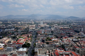 Mexico City panorama and mountain backdrop