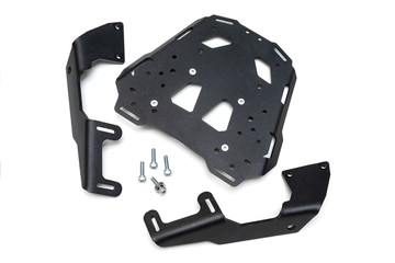 Touring Motorcycle Tail Top Case Luggage Rack on iSolated White Background