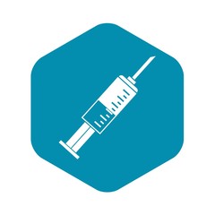 Syringe icon. Simple illustration of syringe vector icon for web