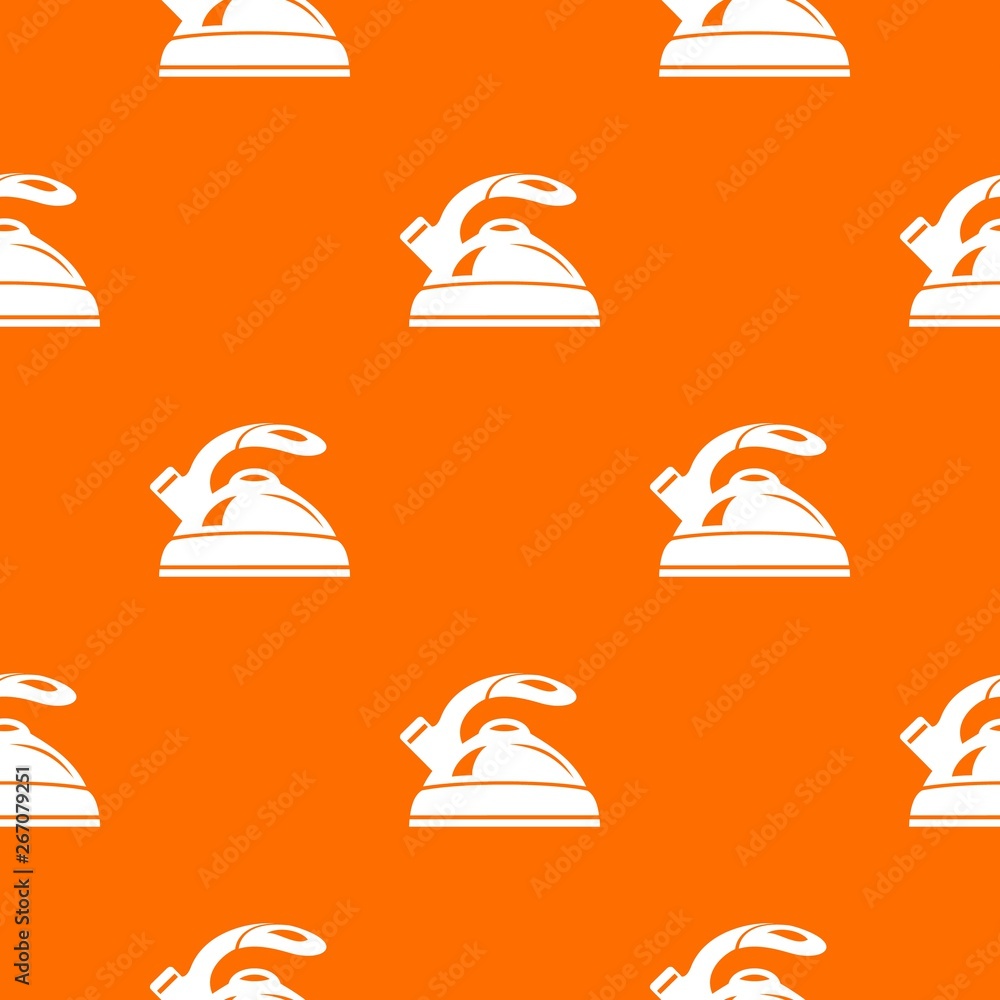 Poster kettle pattern vector orange for any web design best