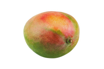 Fresh whole ripe mango isolated on white background. Clipping path