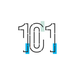 101 Year Anniversary Celebration Vector Template Design Illustration