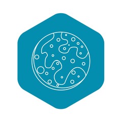 Mars icon. Outline illustration of mars vector icon for web