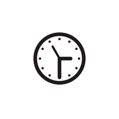 Clock Icon Graphic. Simple vector element illustration