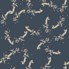 Urban camouflage of various shades of beige, grey and blue colors