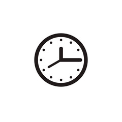 Clock Icon Graphic. Simple vector element illustration