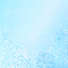 Fototapeta na wymiar Hintergrund Mit Schneeflocken Winter Punkte Blau